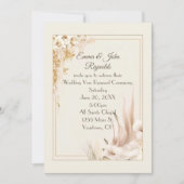 Vow Renewal Wedding Floral Frame Einladung (Vorderseite)