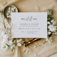 Vow Renewal Zeremony Wedding Invitation Card S102