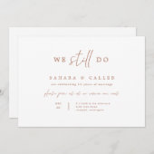 Vow Renewal Zeremony Wedding Invitation Card S102 Save The Date (Vorne/Hinten)