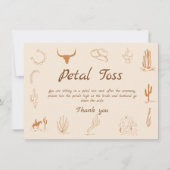 Vowboy western Wedding Send Off Petal Toss Card Einladung (Vorderseite)