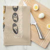 Vowels AEIOU Englisch Geschirrtuch (Viertel Falte)