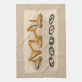 Vowels AEIOU Englisch Geschirrtuch (Vertikal)