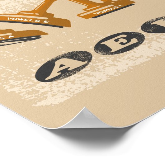 Vowels AEIOU Englisch Poster (Ecke)