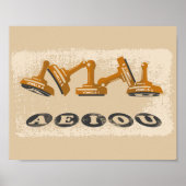 Vowels AEIOU Englisch Poster (Vorne)