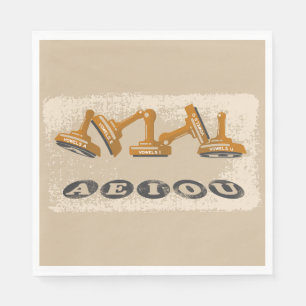 Vowels AEIOU Englisch Serviette