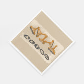 Vowels AEIOU Englisch Serviette (Ecke)