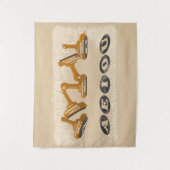 Vowels AEIOU Englisch Wandteppich (Vorderseite)