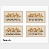 Vowels AEIOU Englische Sprache Grammar Rechteckiger Aufkleber (Blatt)