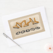 Vowels AEIOU Englische Sprache Grammar Rechteckiger Aufkleber (Umschlag)