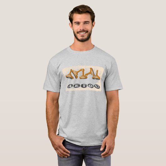 Vowels AEIOU Englische Sprache Grammar T-Shirt (Vorne ganz)