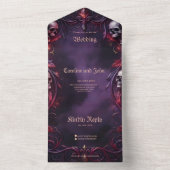 Vows Beyond the Veil – Gothic Wedding Art  All In One Einladung (Innen Boden)