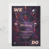 Vows Beyond the Veil – Gothic Wedding Art  Einladung (Vorderseite)