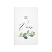 Vows Book Custom Minimalistisch Greenerary Waterco Taschennotizbuch (Vorderseite)