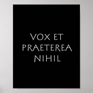 Vox et praeterea nihil poster
