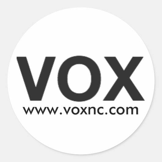 VOX-Logo (Aufkleber) Runder Aufkleber (Vorderseite)