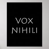 Vox nihili poster (Vorne)