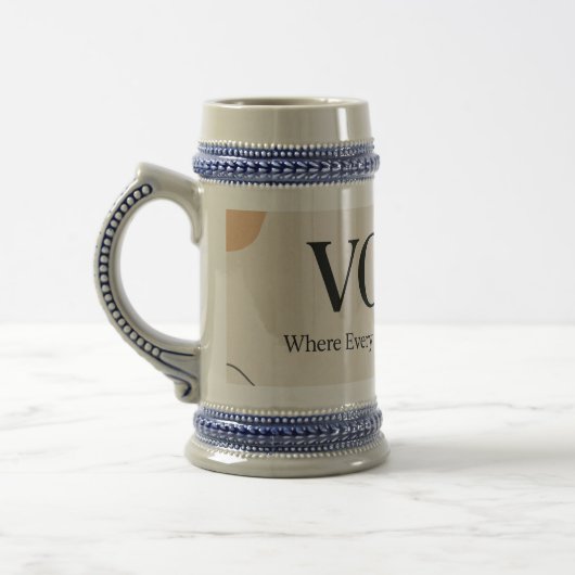 Voxy-Taschentuch Bierglas (Links)