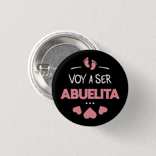 Voy a ser abuelita button (Vorne & Hinten)