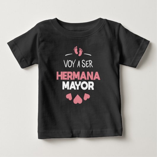 Voy a ser hermana Mayor Baby T-shirt (Vorderseite)