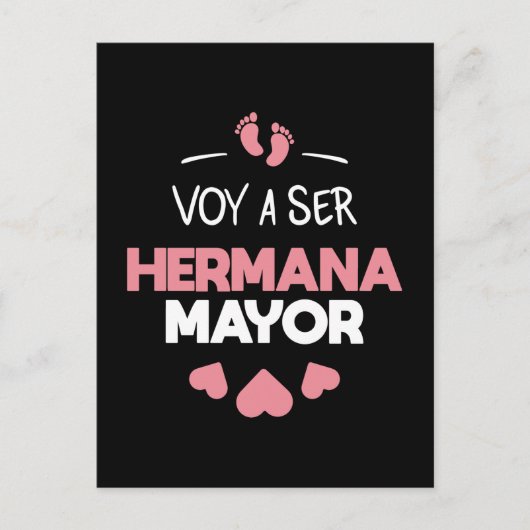 Voy a ser hermana Mayor Postkarte (Vorderseite)