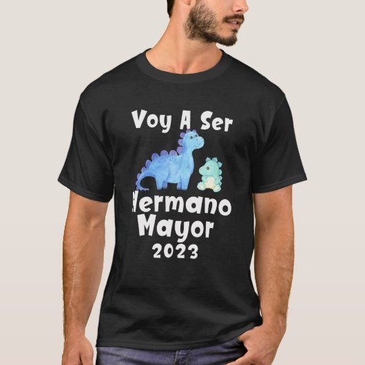 Voy A Ser Hermano Mayor 2023 Anuncio De Embarazo D T-Shirt (Vorderseite)