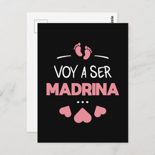 Voy a ser madrina postkarte (Vorne/Hinten)