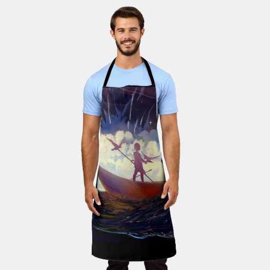 “Voyage Through the Storm” All-Over Print Apron Schürze (Getragen)