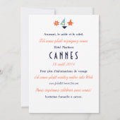 Voyage Vintage Illustration Voilier Réservez Date Einladung (Rückseite)