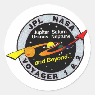 Voyager 1 & 2 runder aufkleber