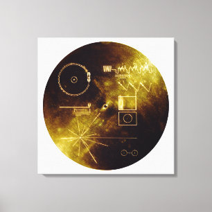 Voyager 1 + 2 Sounds von Earth Record Gold Cover Leinwanddruck