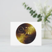 Voyager 1 + 2 Sounds von Earth Record Gold Cover Postkarte (Stehend Vorderseite)