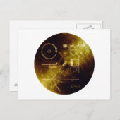 Voyager 1 + 2 Sounds von Earth Record Gold Cover Postkarte (Vorne/Hinten)