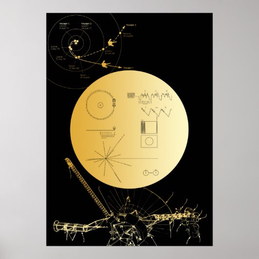 Voyager 1 Golden Record - Poster (Vorne)