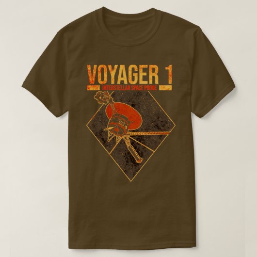 Voyager 1 Interstellare Space Probe1 T-Shirt (Design vorne)