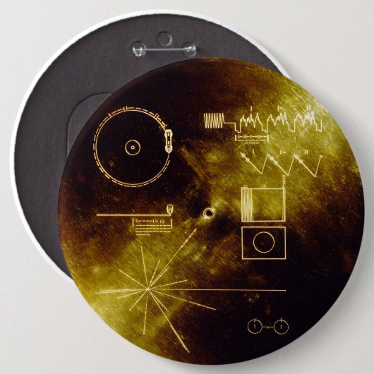 Voyager Golden Record Button (Vorne & Hinten)