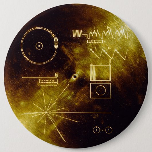 Voyager Golden Record Button (Vorderseite)