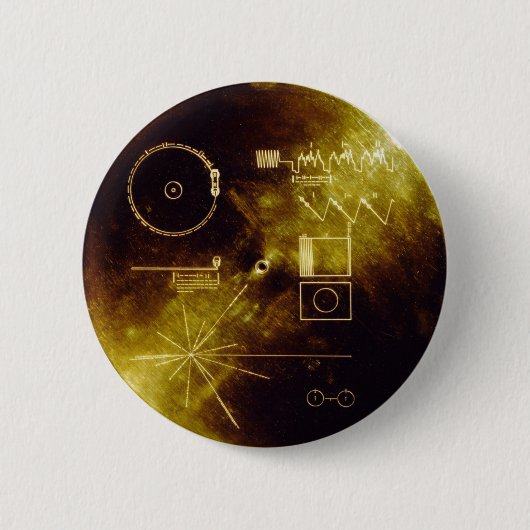 Voyager-goldene Aufzeichnung Button (Vorderseite)