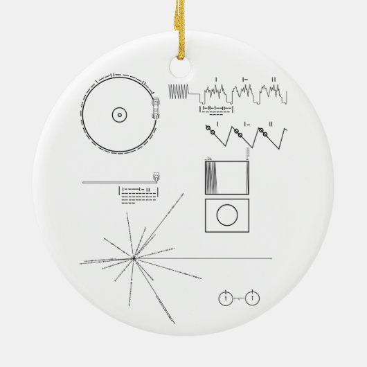Voyager-Mitteilung Keramik Ornament (Hinten)