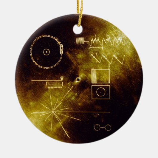 Voyager-Mitteilung Keramik Ornament (Vorne)