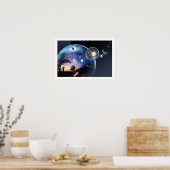 Voyager Spacecraft - Die entfernteste Reise der Me Poster (Küche)
