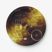 Voyager Spacecraft Golden Record Cover Pappteller (Vorderseite)