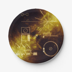 Voyager Spacecraft Golden Record Cover Pappteller