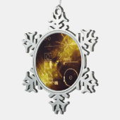 Voyager Spacecraft Golden Record Cover Schneeflocken Zinn-Ornament (Rechts)