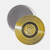 Voyager Spacecraft Golden Record Magnet (Vorderseite/Rückseite)