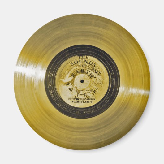 Voyager Spacecraft Golden Record Magnet (Vorne)