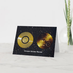 Voyager Spacecraft Golden Record und Cover Karte