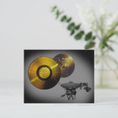 Voyager Spacecraft Golden Record und Cover Postkarte (Stehend Vorderseite)