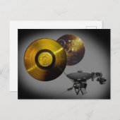 Voyager Spacecraft Golden Record und Cover Postkarte (Vorne/Hinten)