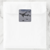 Voyager und Taifune Quadratischer Aufkleber (Tasche)