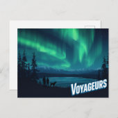 Voyageurs Aurora Borealis Art Postkarte (Vorne/Hinten)